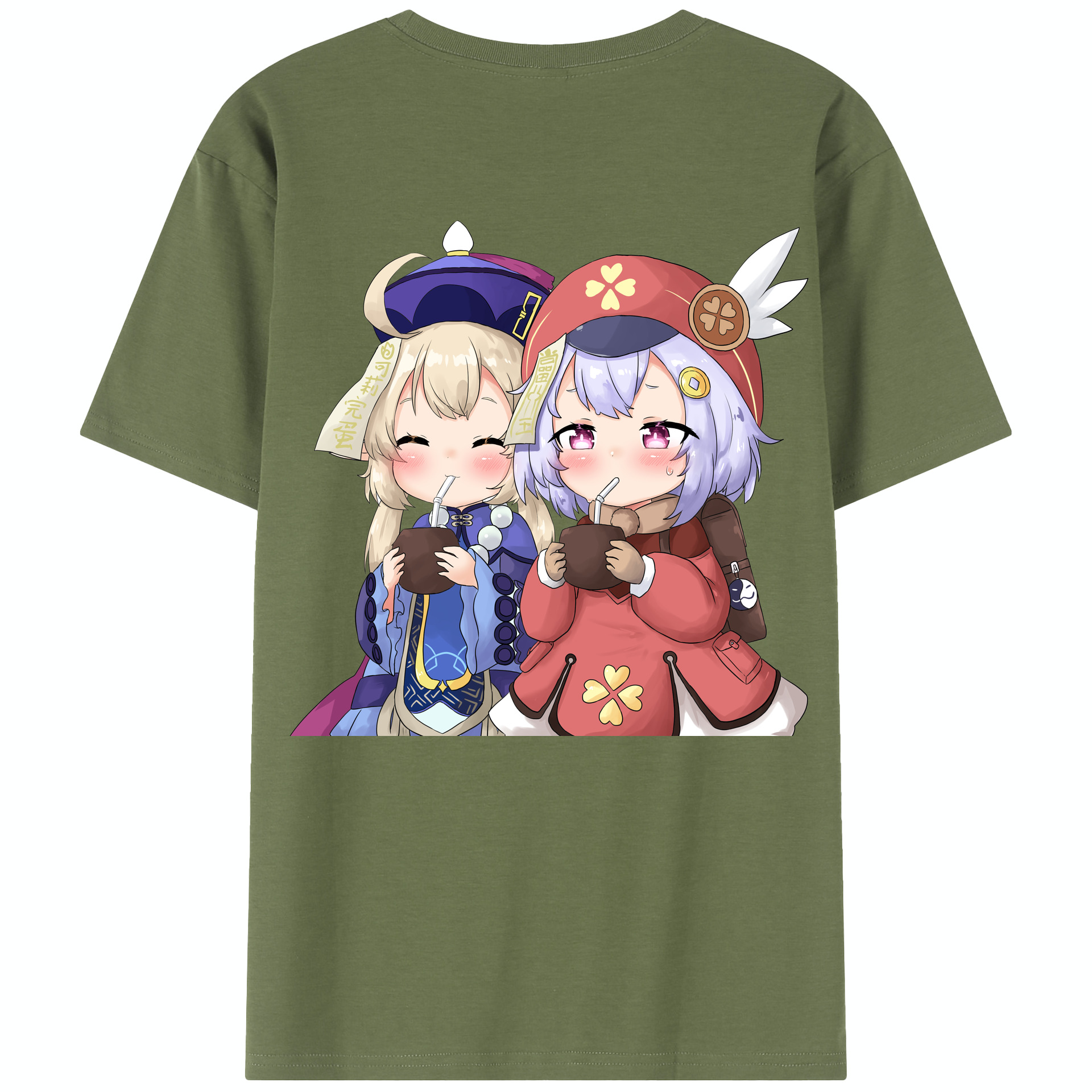 げんし神 七七 なな  genshin Nana 綿100％半袖Tシャツ（背面プリント）